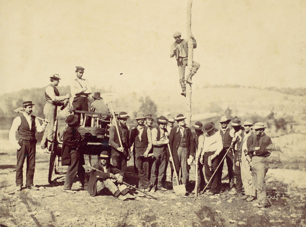 Corpo Telegráfico Militar, Exército do Potomac, Berlim, outubro de 1862, 1862. de Alexander Gardner