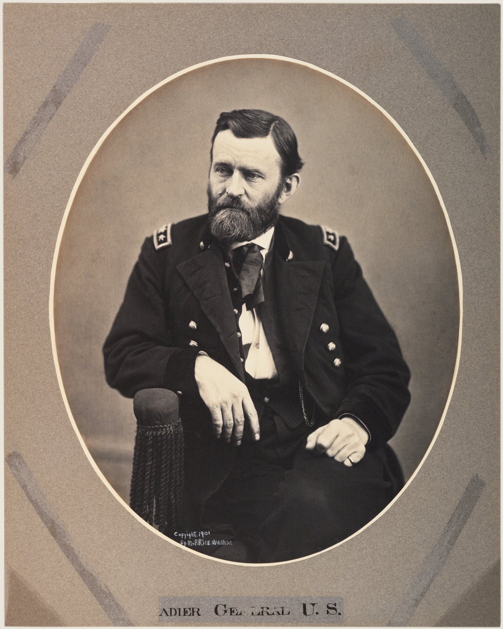 Impressão de Arroz de Platina de Ulysses S. Grant, 1865, impressa em 1901 (foto em sépia) de Alexander Gardner