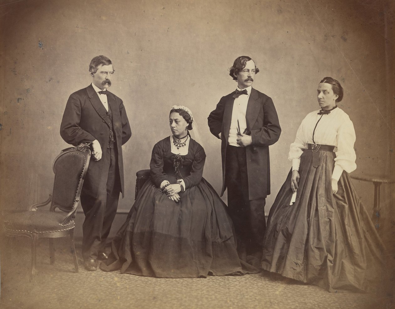 Rainha Emma do Havaí e sua comitiva, 1865. de Alexander Gardner