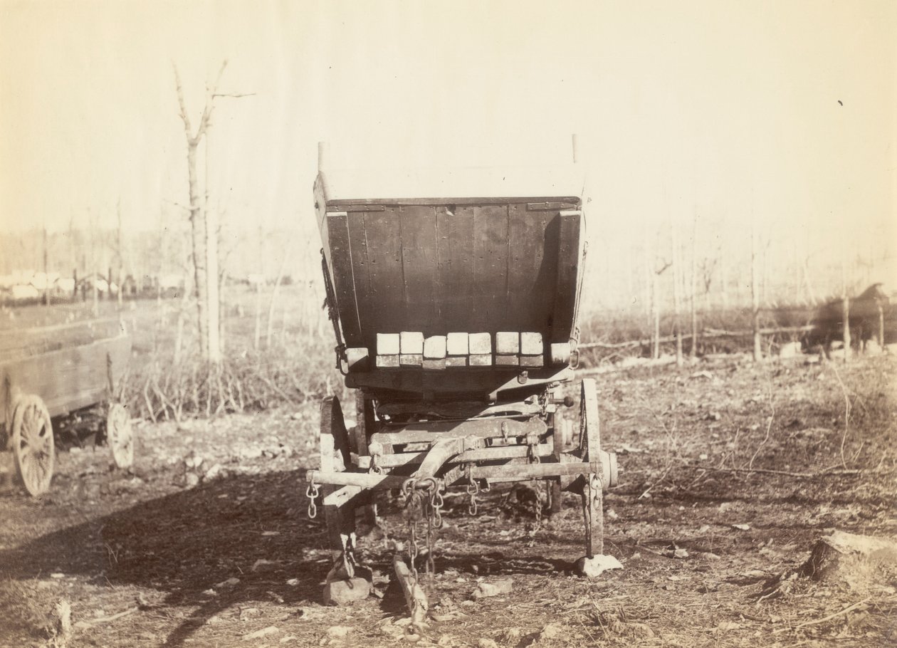 Sem título, [Carroça de bateria de telégrafo de campo] de Alexander Gardner