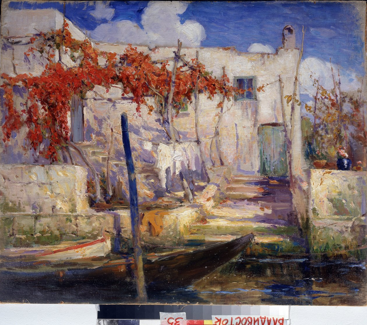 Paisagem. Paisagem. No Sul. Pintura de Alexander Fyodorovich Gaush (1873-1947), óleo sobre tela, arte russa, início do século XX. Primorsk State Art Gallery, Vladivostok (Rússia). de Alexander Gaush