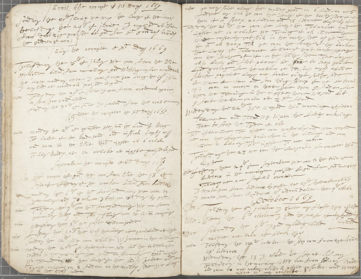 Jornal de Alexander Gillespie, 1669 de Alexander Gillespie