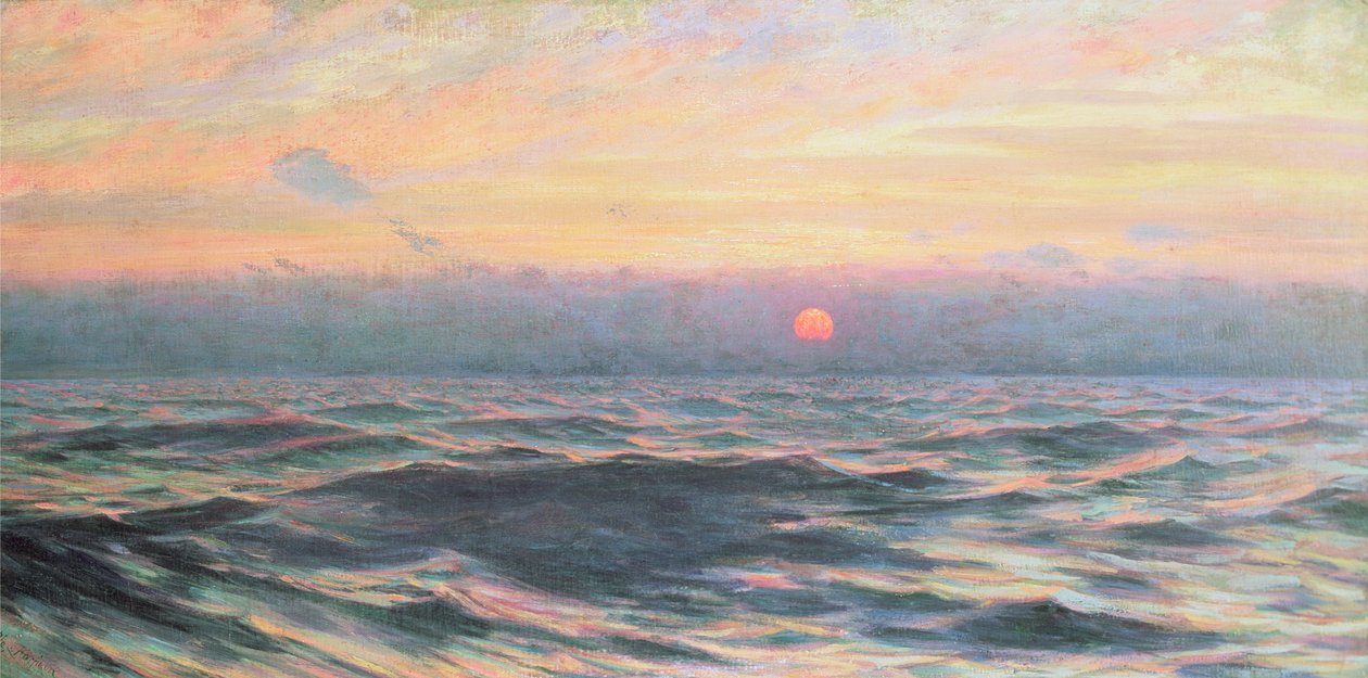 Pôr do sol, c.1900 de Alexander Harrison
