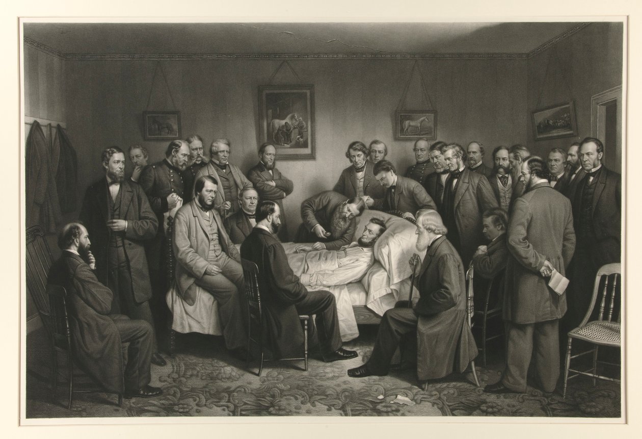 Lincoln em seu leito de morte de Alexander Hay Ritchie
