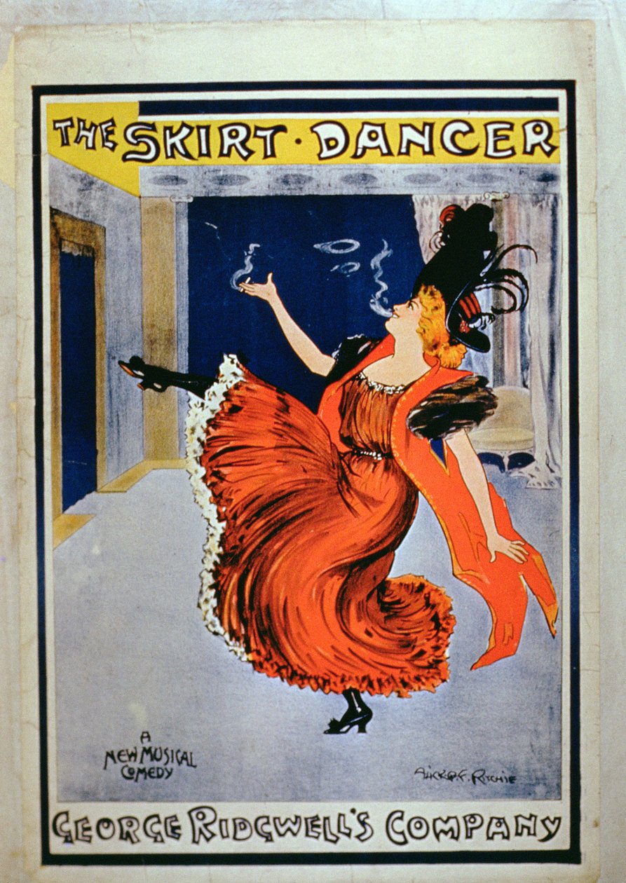 Cartaz publicitário &39;The Dirt Dancer&39;, realizado pela empresa de George Ridgwell de Alexander Hay Ritchie