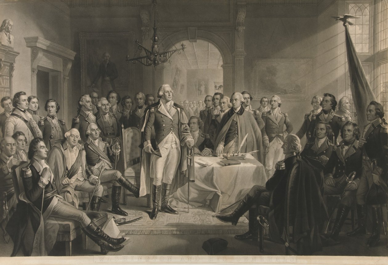 Washington e seus generais, pub. C. 1870 de Alexander Hay Ritchie