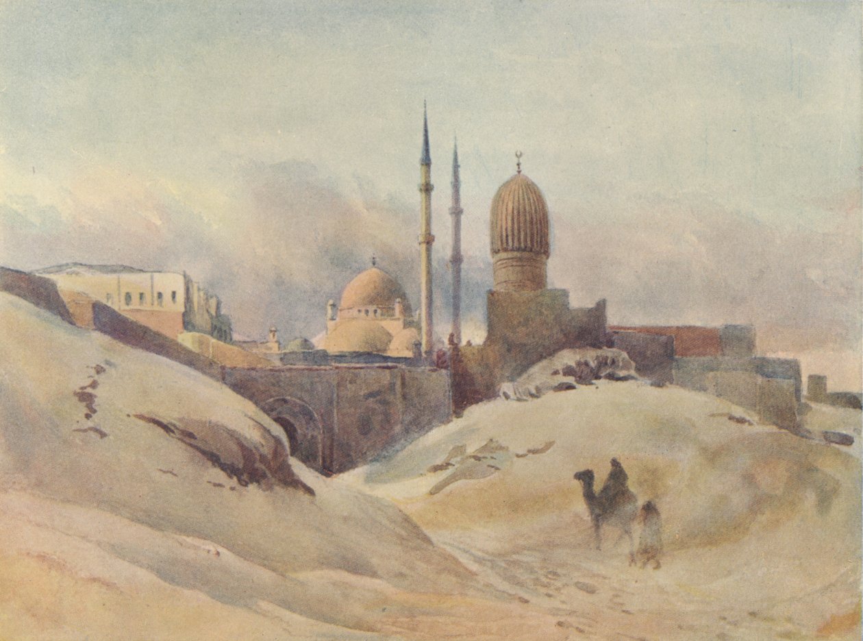 A Cidadela, Cairo, em uma tempestade de areia, c1880 1905. de Alexander Henry Hallam Murray