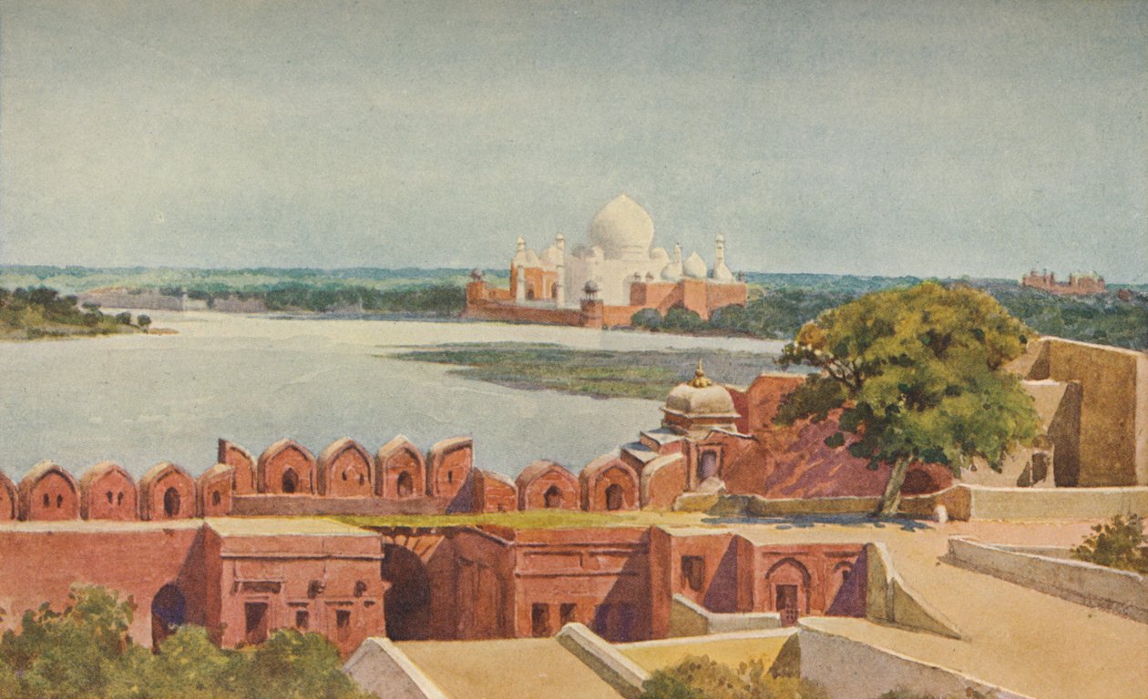 O Taj do forte, Agra, c1880 1905. de Alexander Henry Hallam Murray
