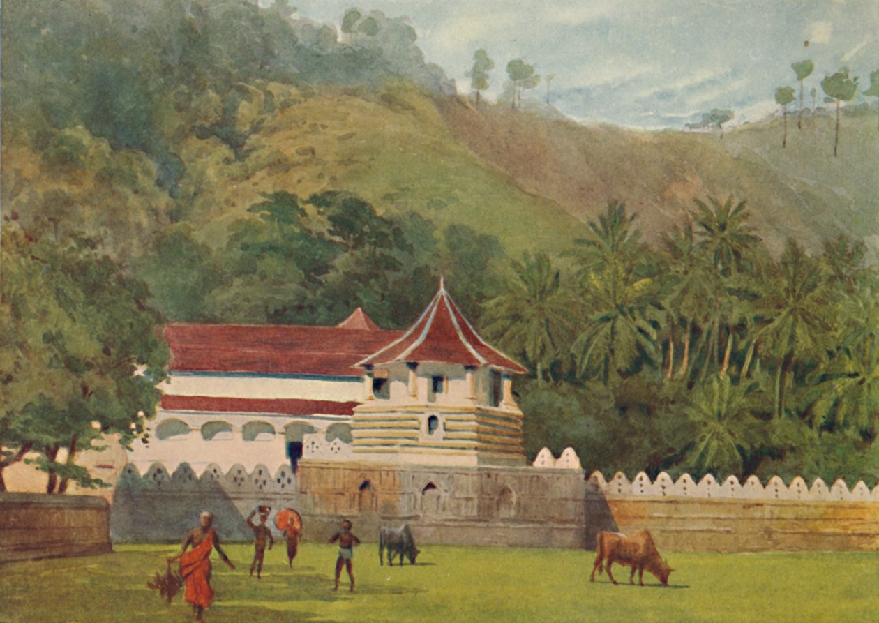O templo do dente, Kandy - Exterior, c1880 1905. de Alexander Henry Hallam Murray