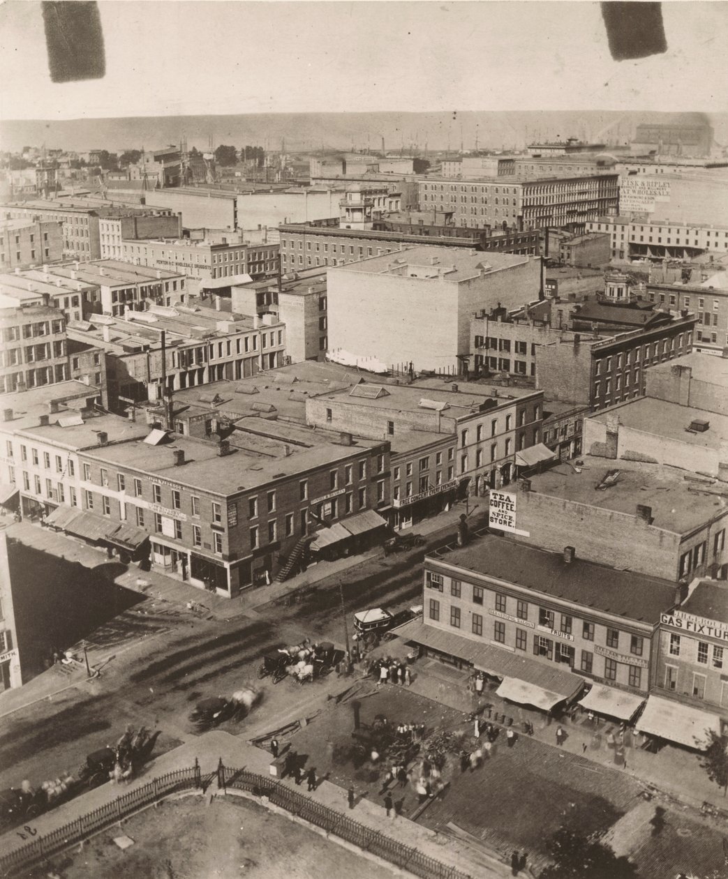 Veja o nordeste da cúpula do tribunal em Chicago, 1858 de Alexander Hesler