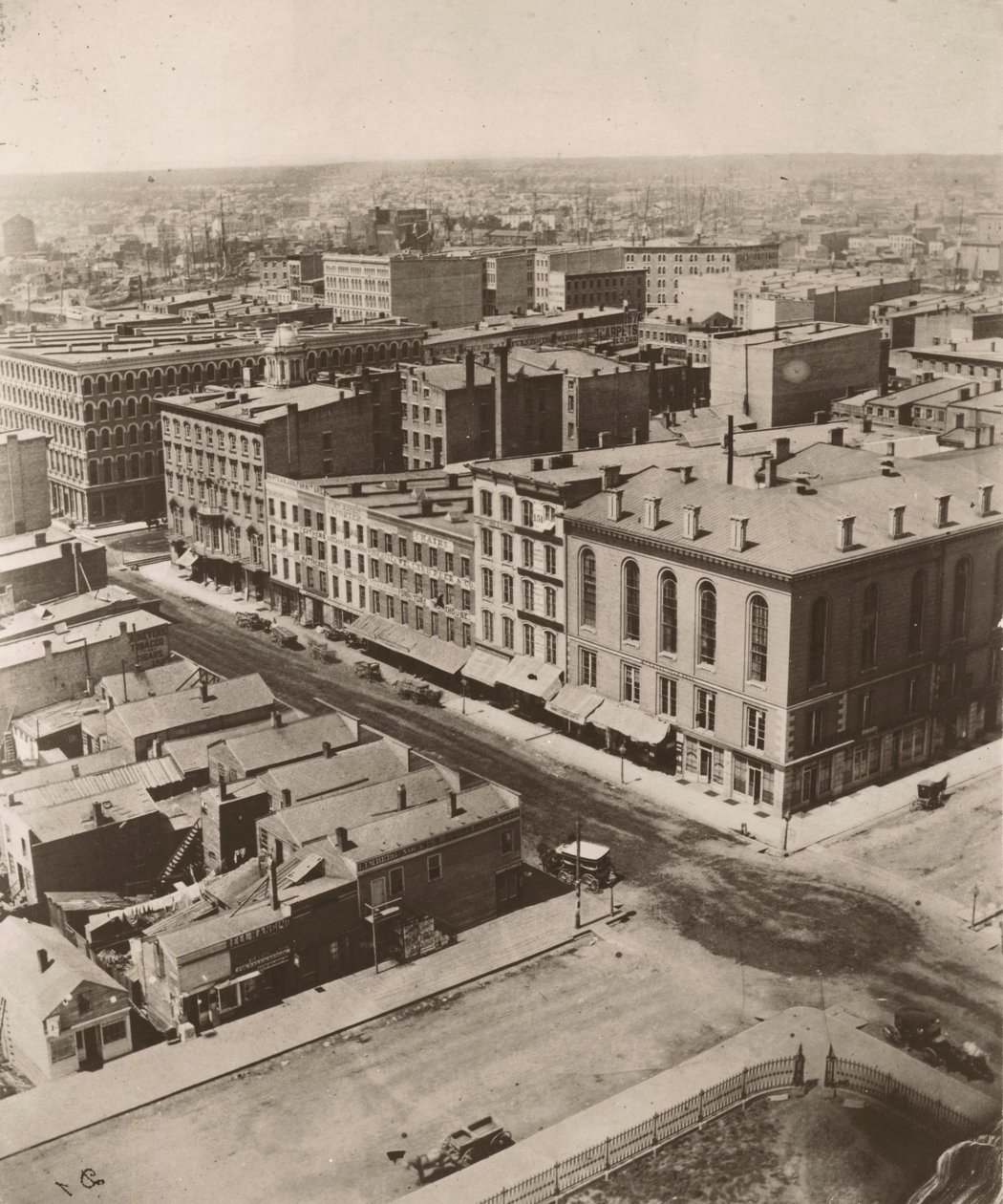 Veja o noroeste da cúpula do tribunal em Chicago, 1858 de Alexander Hesler
