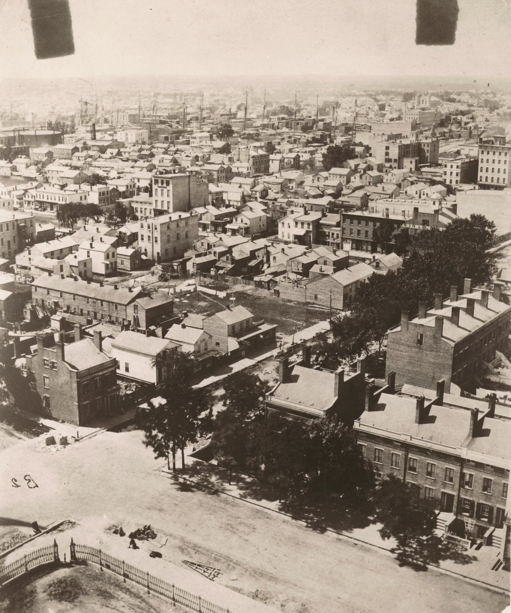 Veja o sudoeste da cúpula do tribunal em Chicago, 1858 de Alexander Hesler