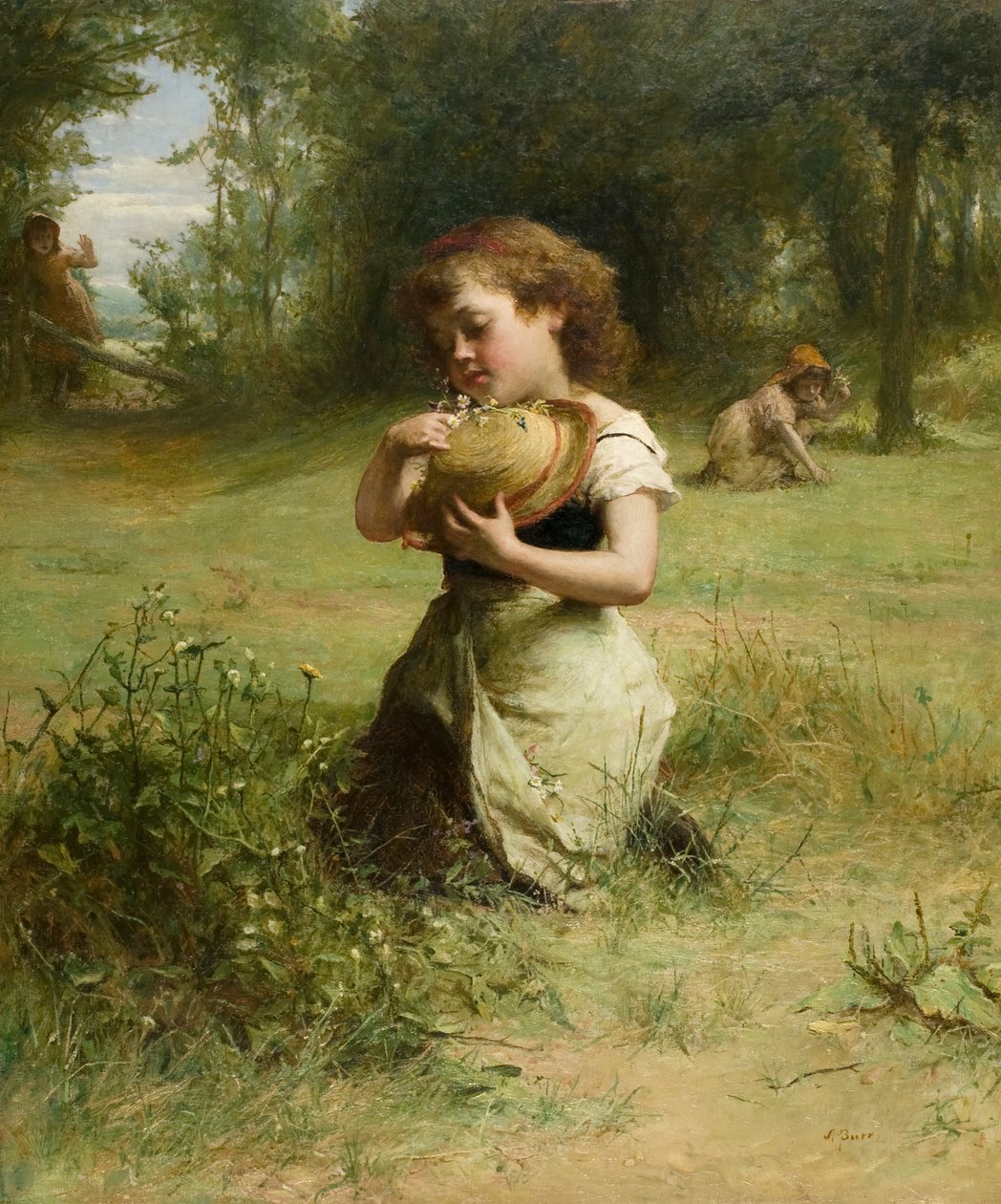Wild Flowers, c.1865-75 (óleo sobre tela) de Alexander Hohenlohe Burr