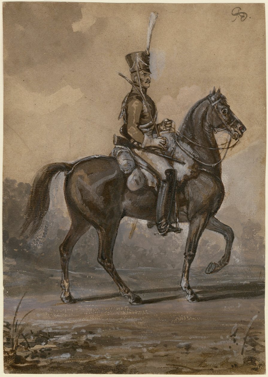 Dragão russo - Sauerweid, Alexander Ivanovich (1783-1844) - 1820 - Aquarela sobre papel - 22,9x16,2 - Coleção Particular de Alexander Ivanovich Sauerweid