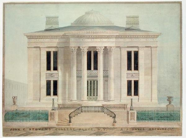 Residência de John Cox Stevens, New York City de Alexander Jackson Davis