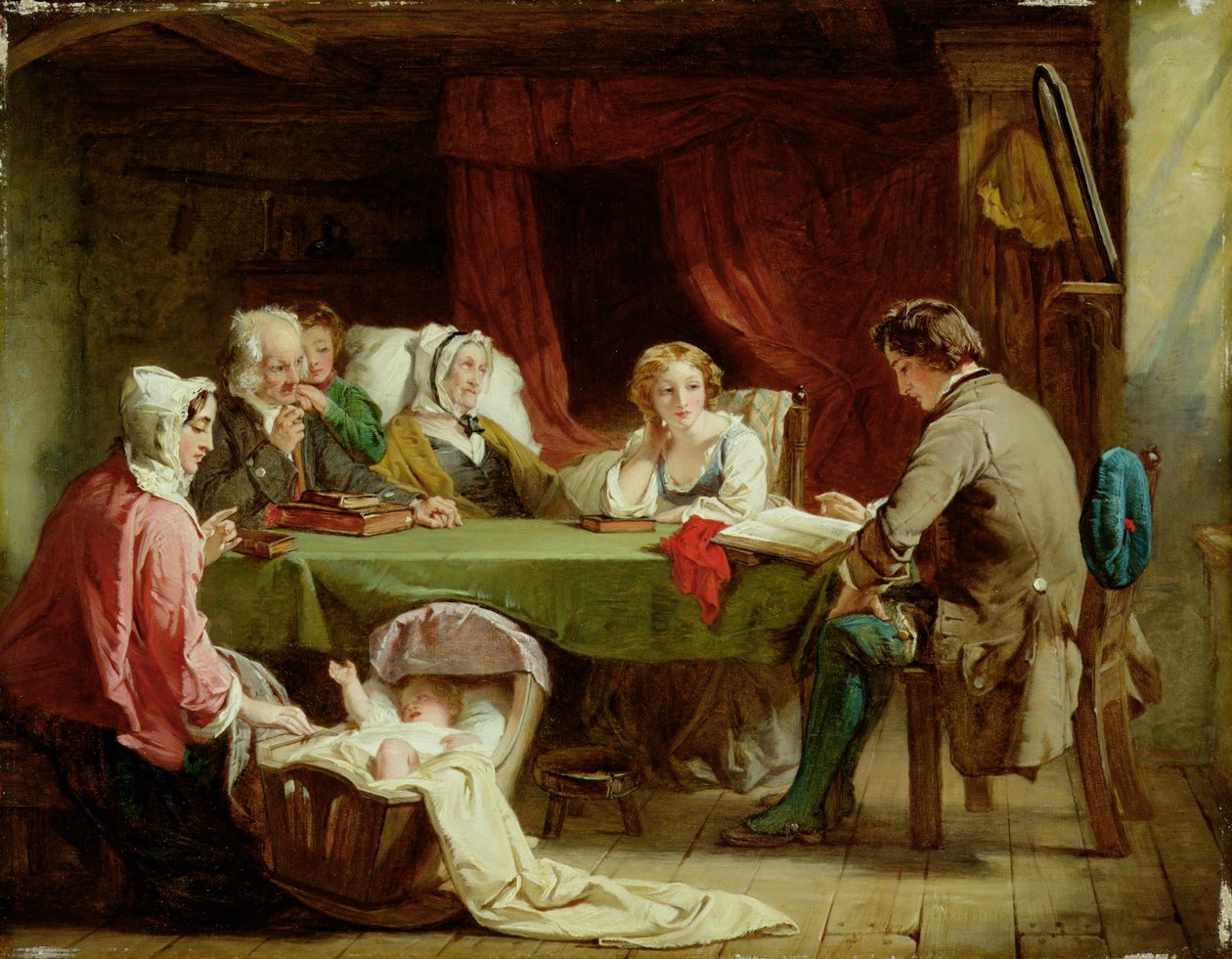 A véspera do sábado (óleo sobre tela) de Alexander Johnston