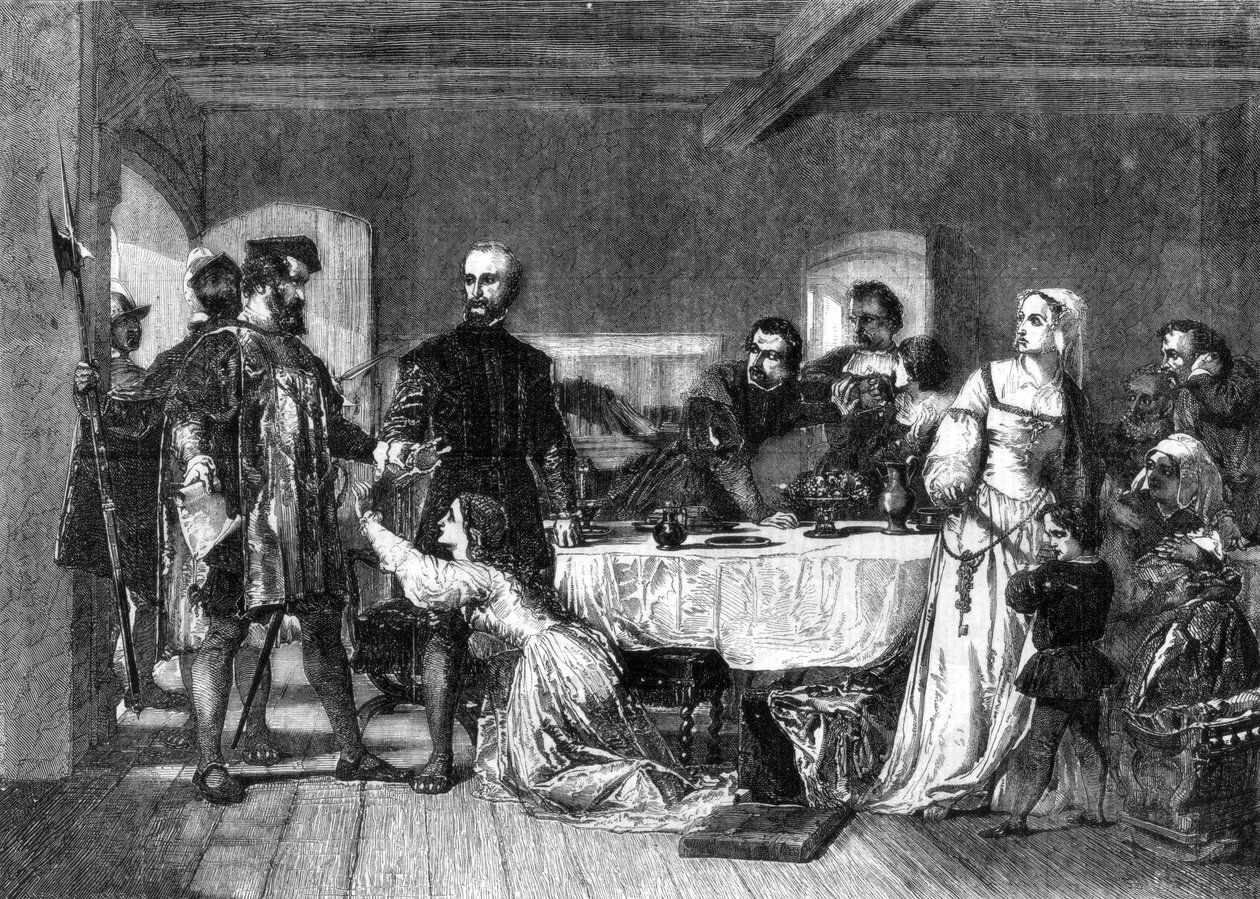 A prisão de John Brown de Ashford, um Lollard, 1517, 1856 de Alexander Johnston