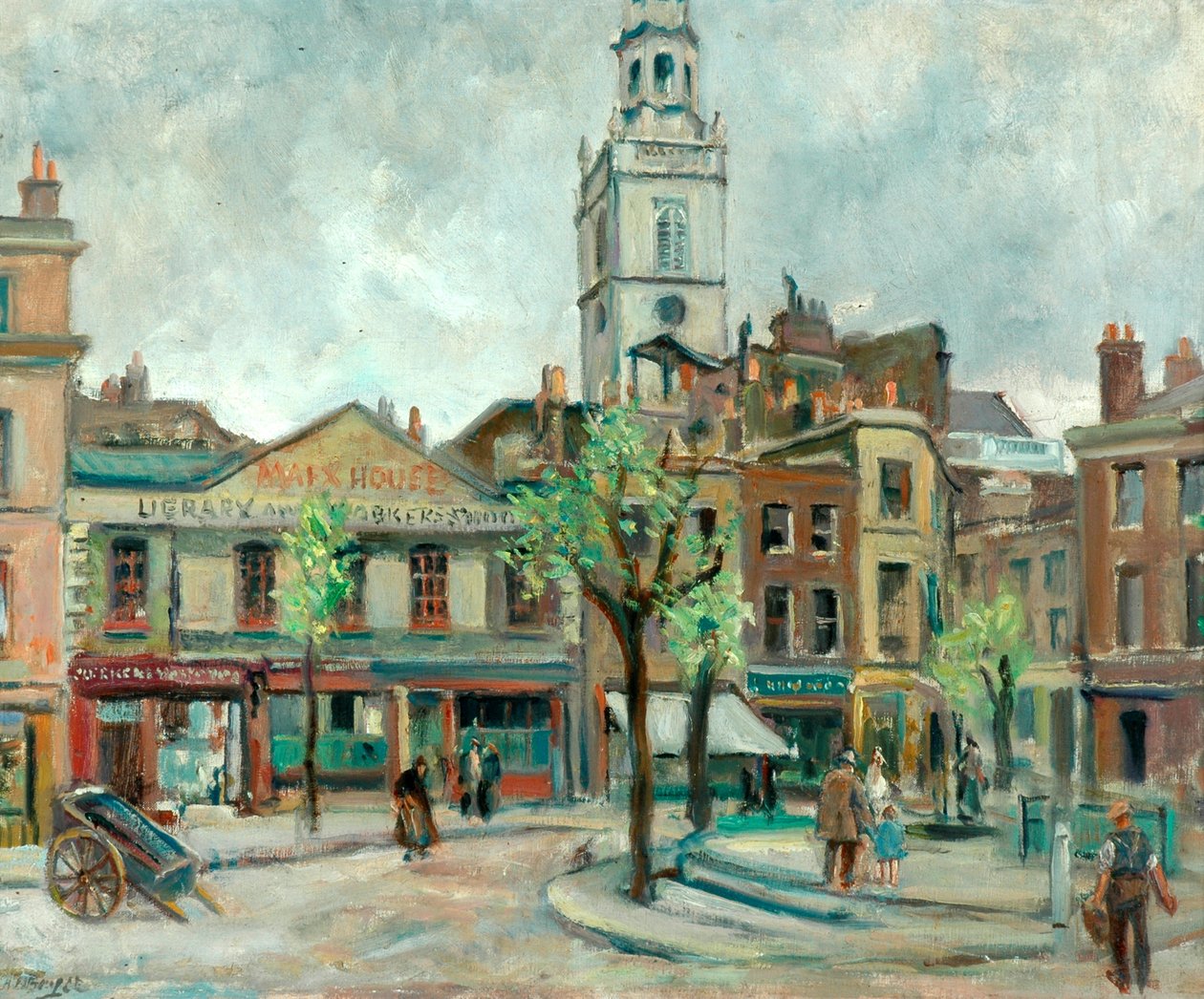 Clerkenwell Green (óleo sobre tela) de Alexander Joshua Caleb Bryce