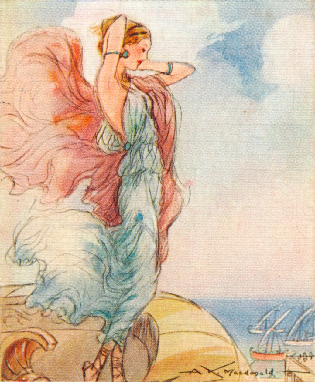 Helena de Tróia, filha de Zeus e Leda, 1937 de Alexander K. MacDonald