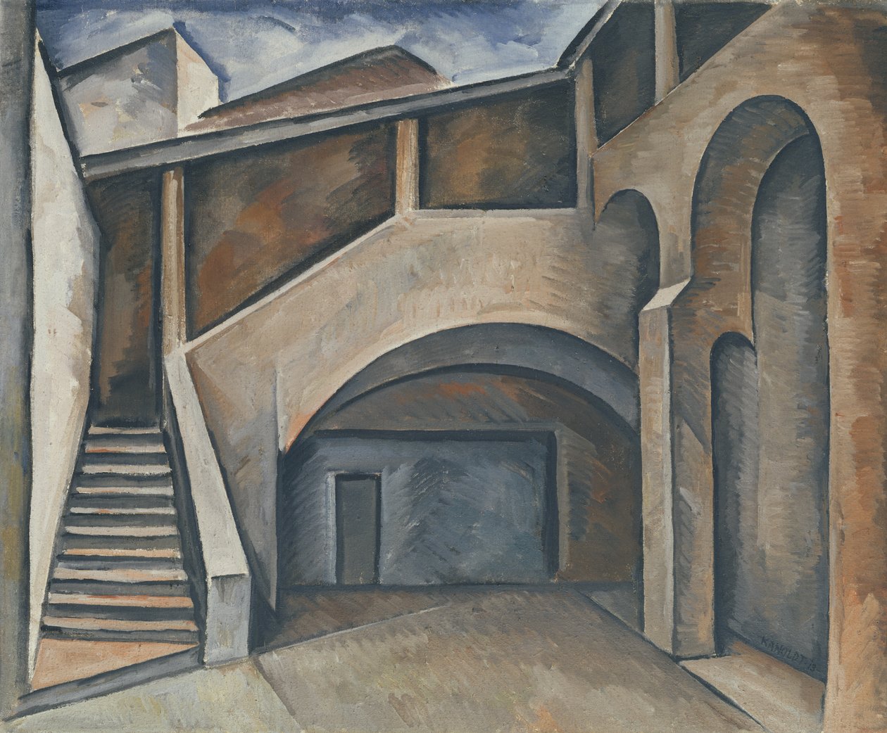 Pátio, 1913 de Alexander Kanoldt
