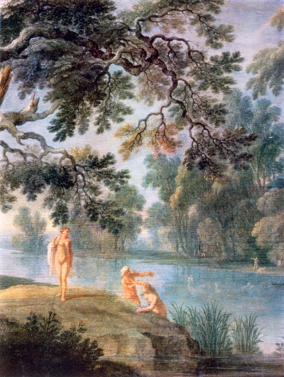 Nymths Bathing, detalhe, c1620-1652 de Alexander Keirincx