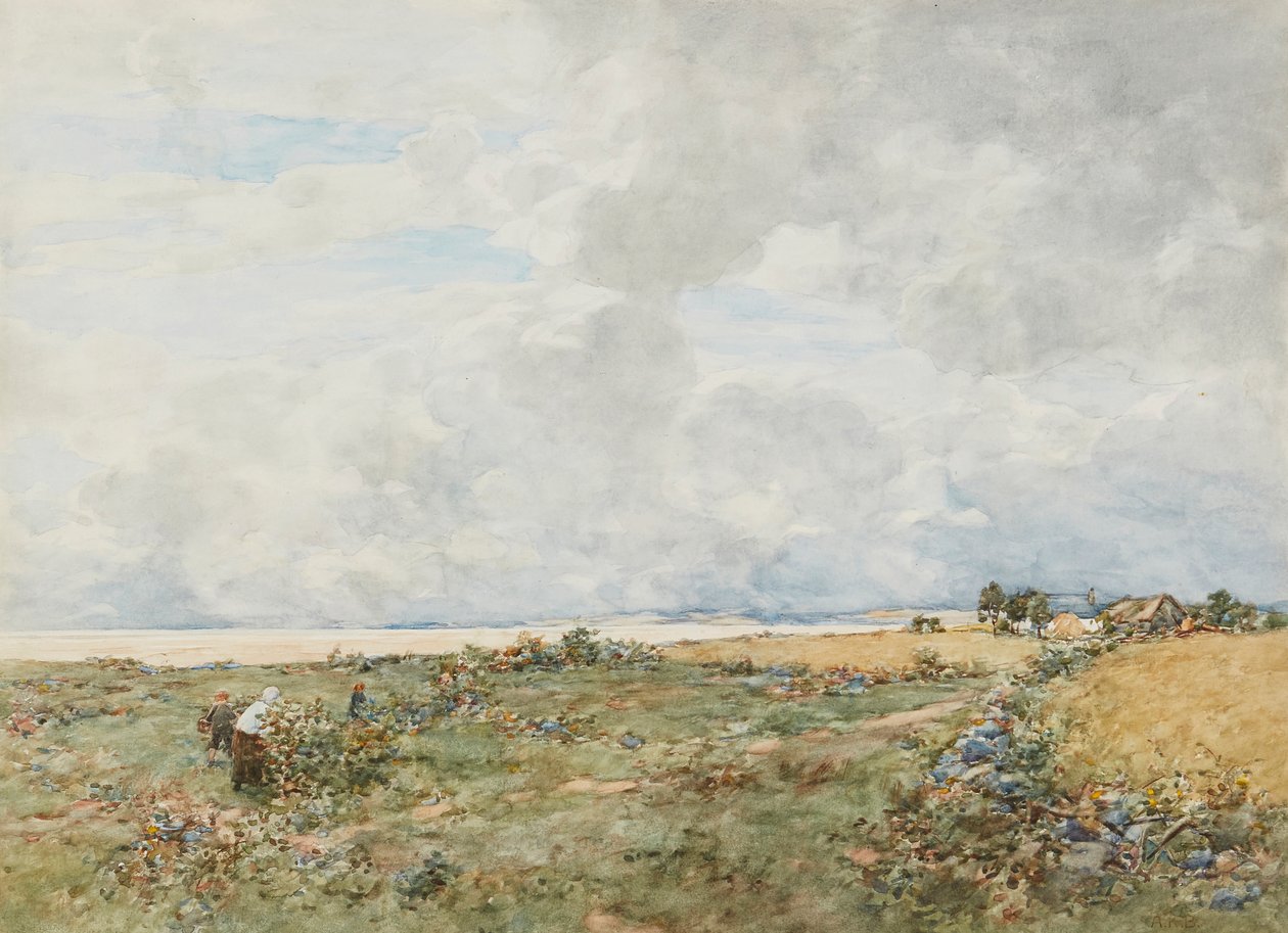 Bramble Gatherers (aquarela) de Alexander Kellock Brown
