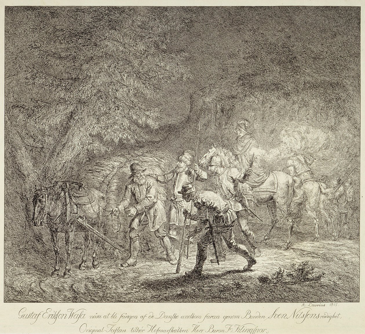 Gustav Vaasa numa carga de palha de Alexander Lauréus