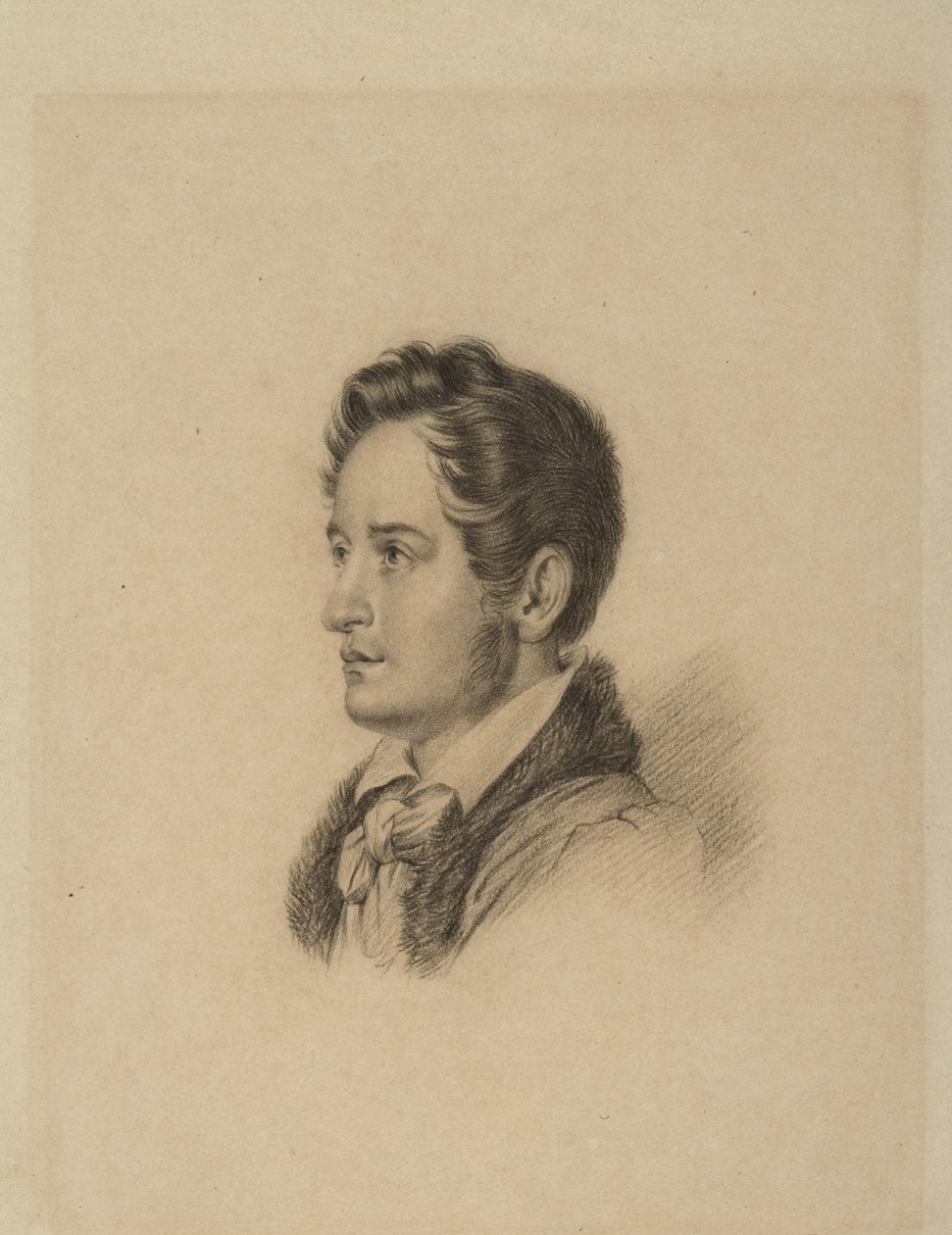 Retrato do autor Alexander Herzen 1812-1870, ca 1836 de Alexander Lavrentievich Vitberg