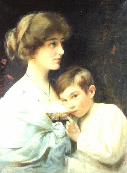 Um Retrato de Marian Harford e Seu Filho Stuart de Alexander M. Rossi