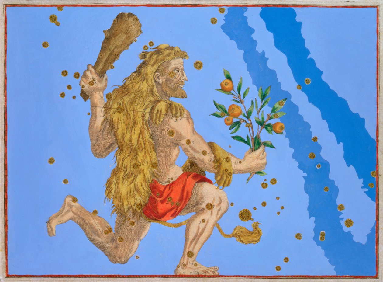 Constelação de Hércules, 1603 de Alexander Mair