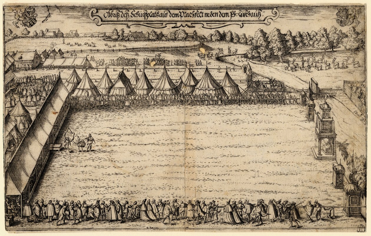 Os arqueiros da besta em Munique, 1599 de Alexander Mair