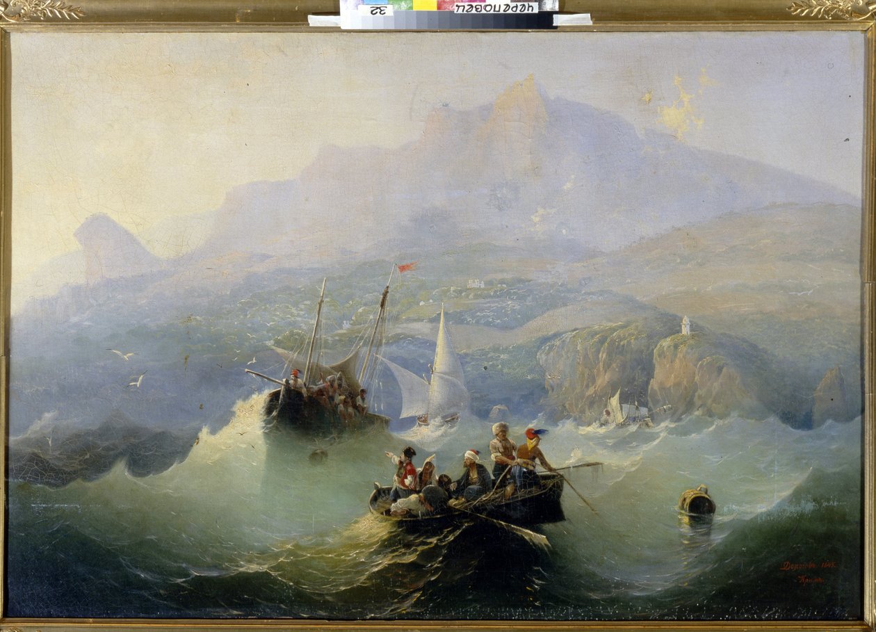 Les contrebandiers (Os contrabandistas). Peinture de Alexander Matveyevich Dorogov (1819-1850), huile sur toile de Alexander Matveyevich Dorogov
