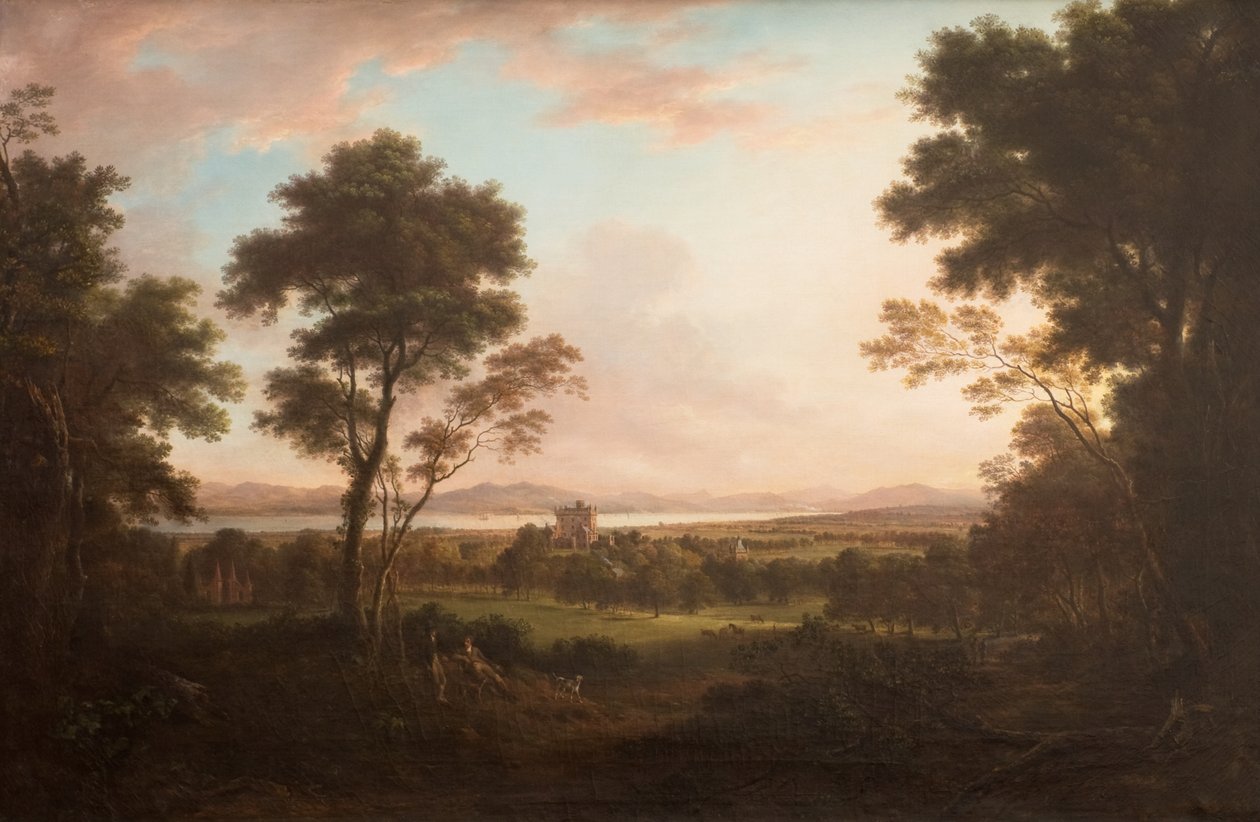 Castle Huntly, c.1800 (óleo sobre tela) de Alexander Nasmyth