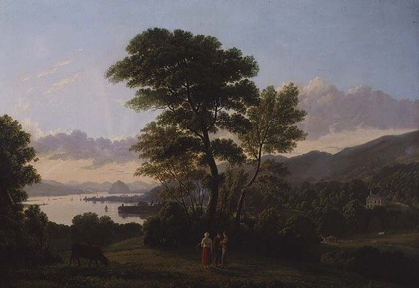 Dumbarton Rock (óleo sobre tela) de Alexander Nasmyth