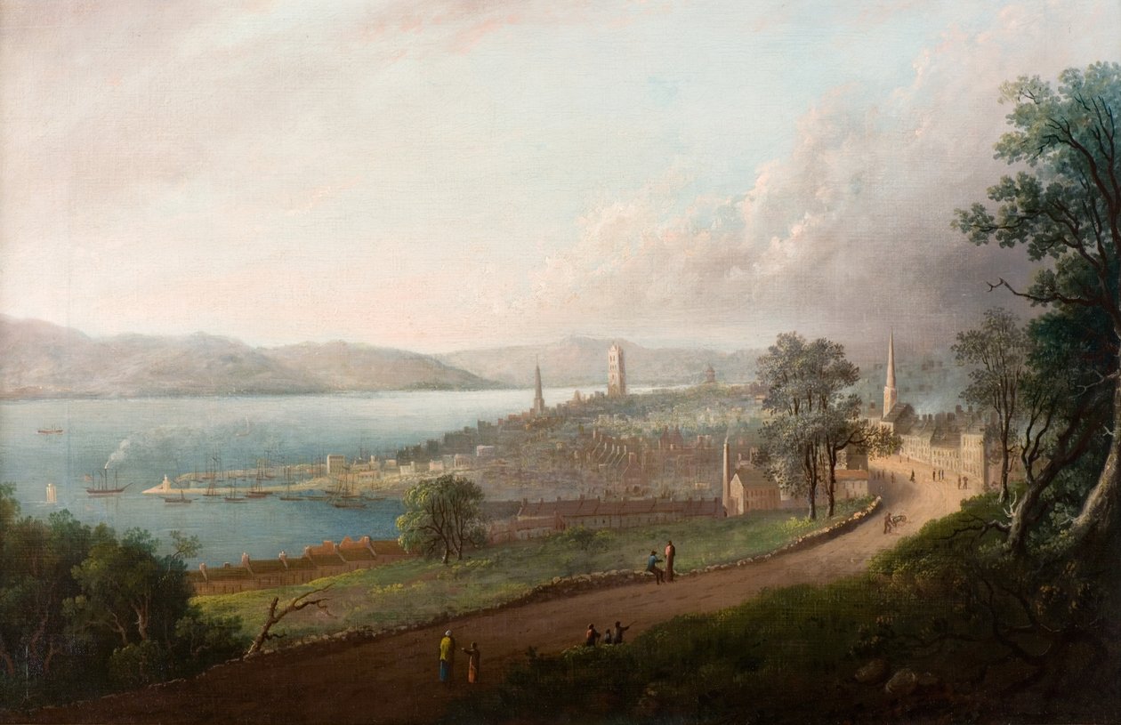 Dundee de Princes Street, c.1823-24 (óleo sobre tela) de Alexander Nasmyth