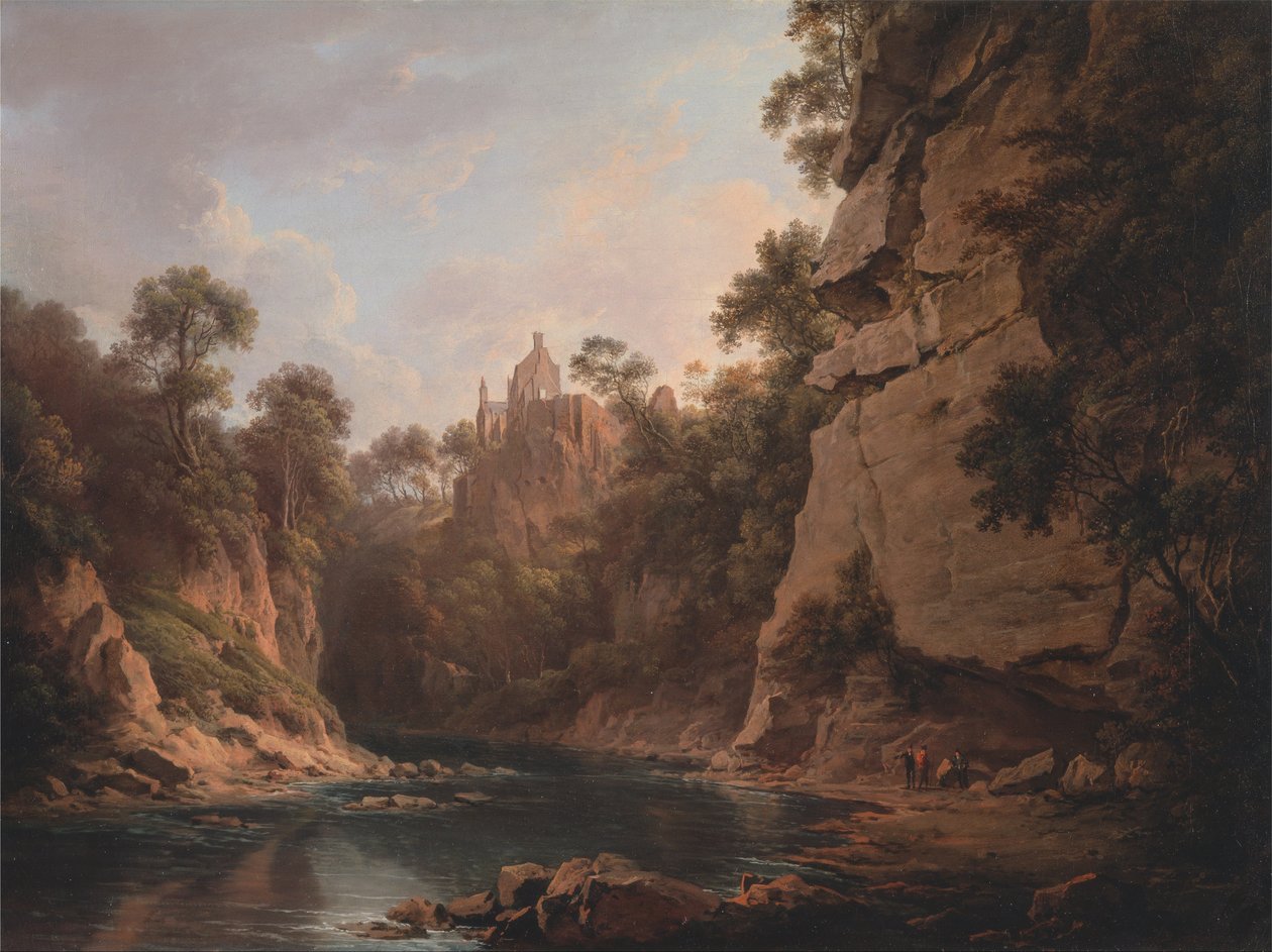 Castelo de Hawthornden, perto de Edimburgo de Alexander Nasmyth