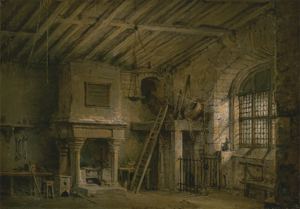 Design de palco para Heart of Midlothian; The Tolbooth de Alexander Nasmyth