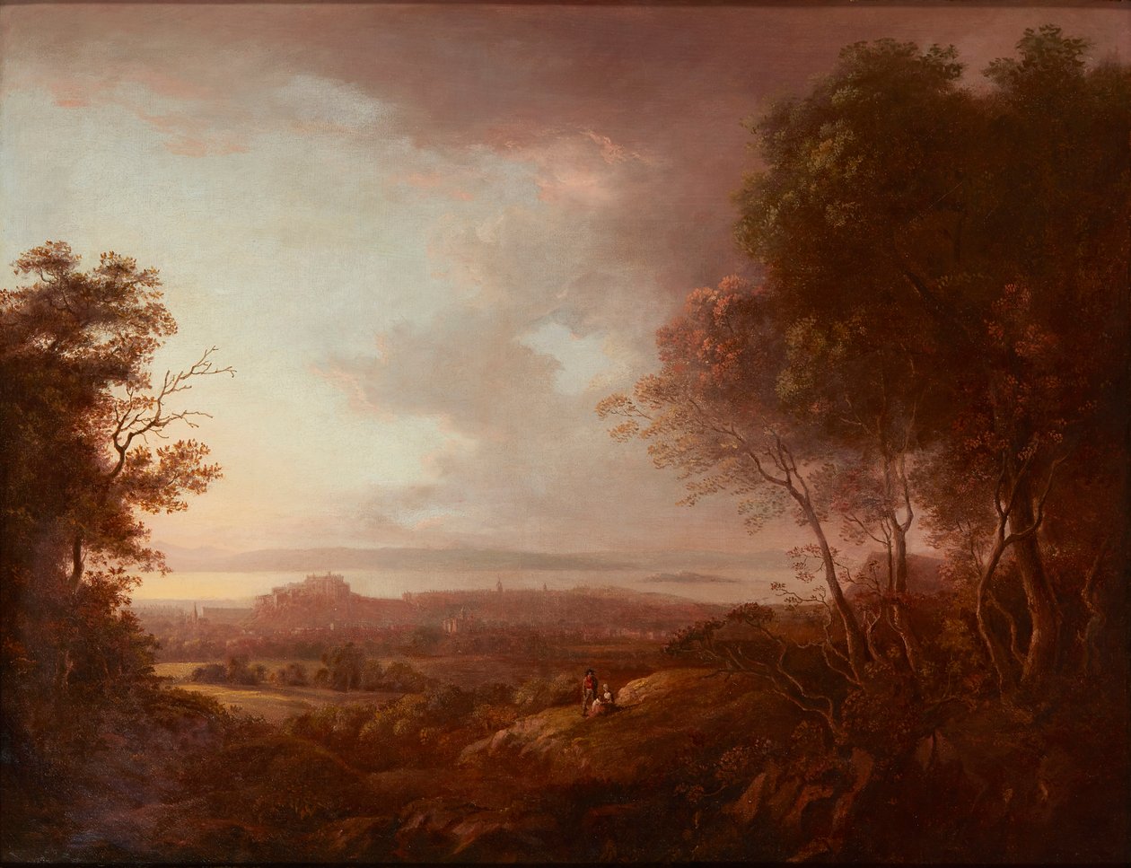 Vista de Edimburgo de Blackford Hill (na tela) de Alexander Nasmyth