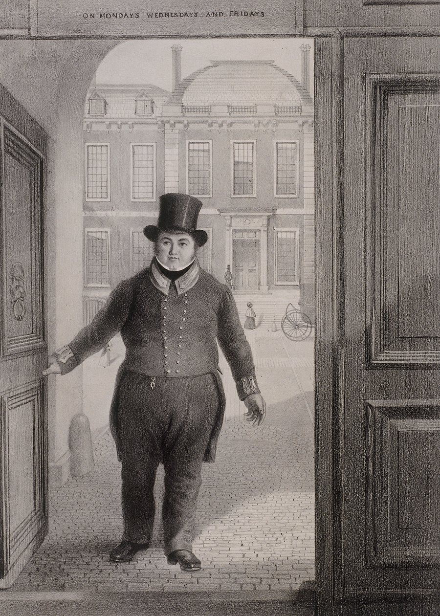 Portão de entrada, Museu Britânico, Holborn, Londres, c1850 de Alexander O
