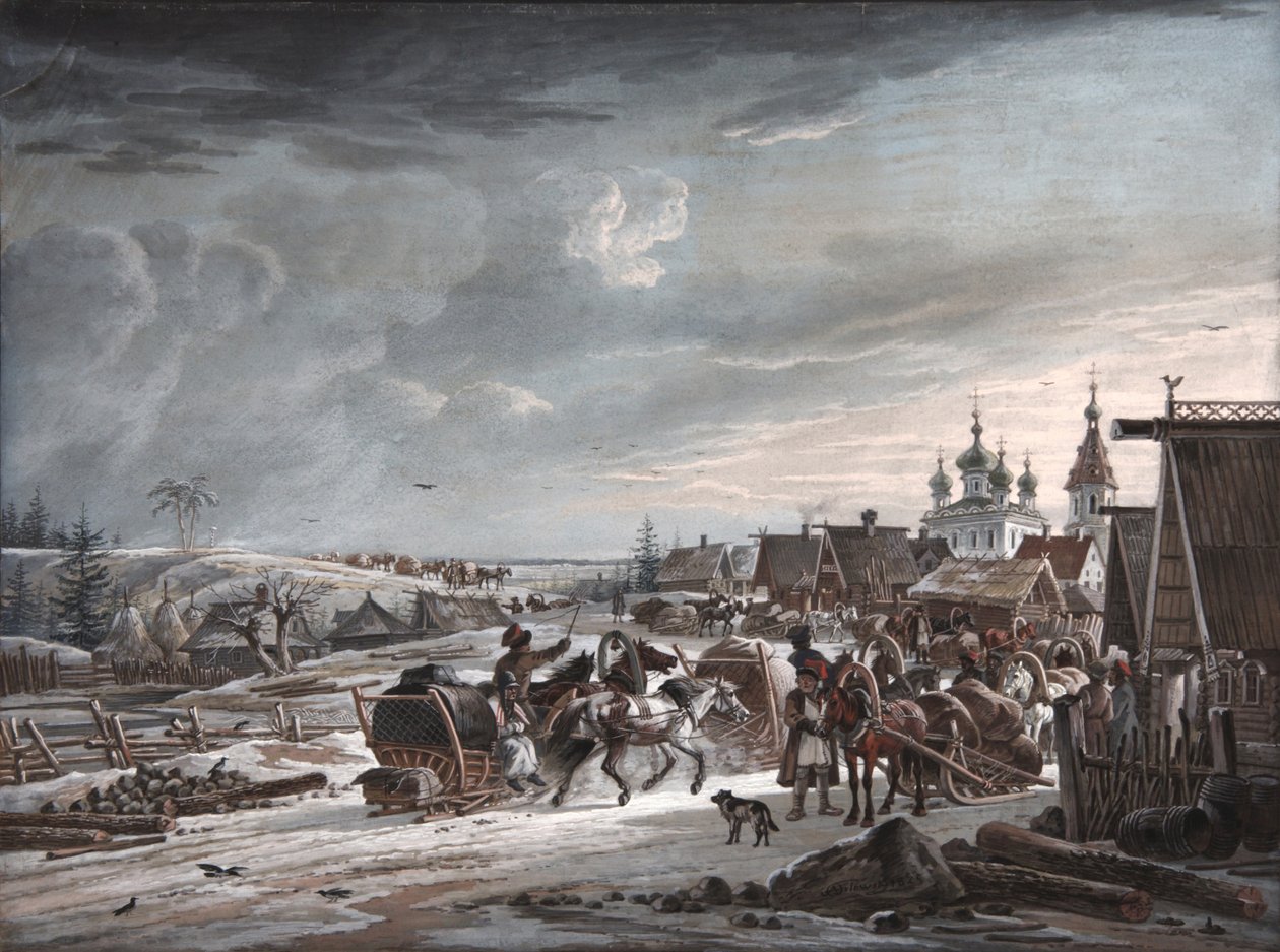Inverno, 1825 de Alexander Osipovich Orlowski