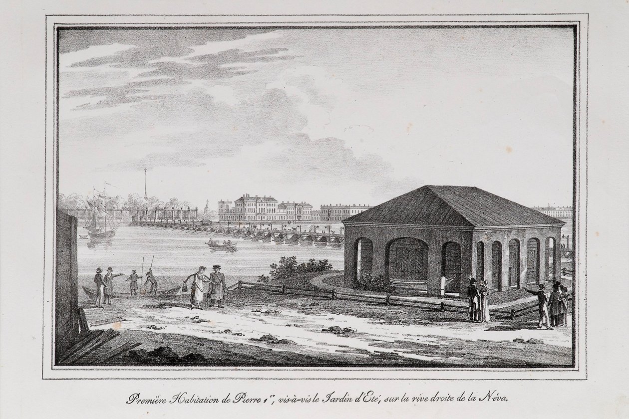 Cabine de Peter the Great Series Vistas de São Petersburgo, década de 1820 de Alexander Pluchart