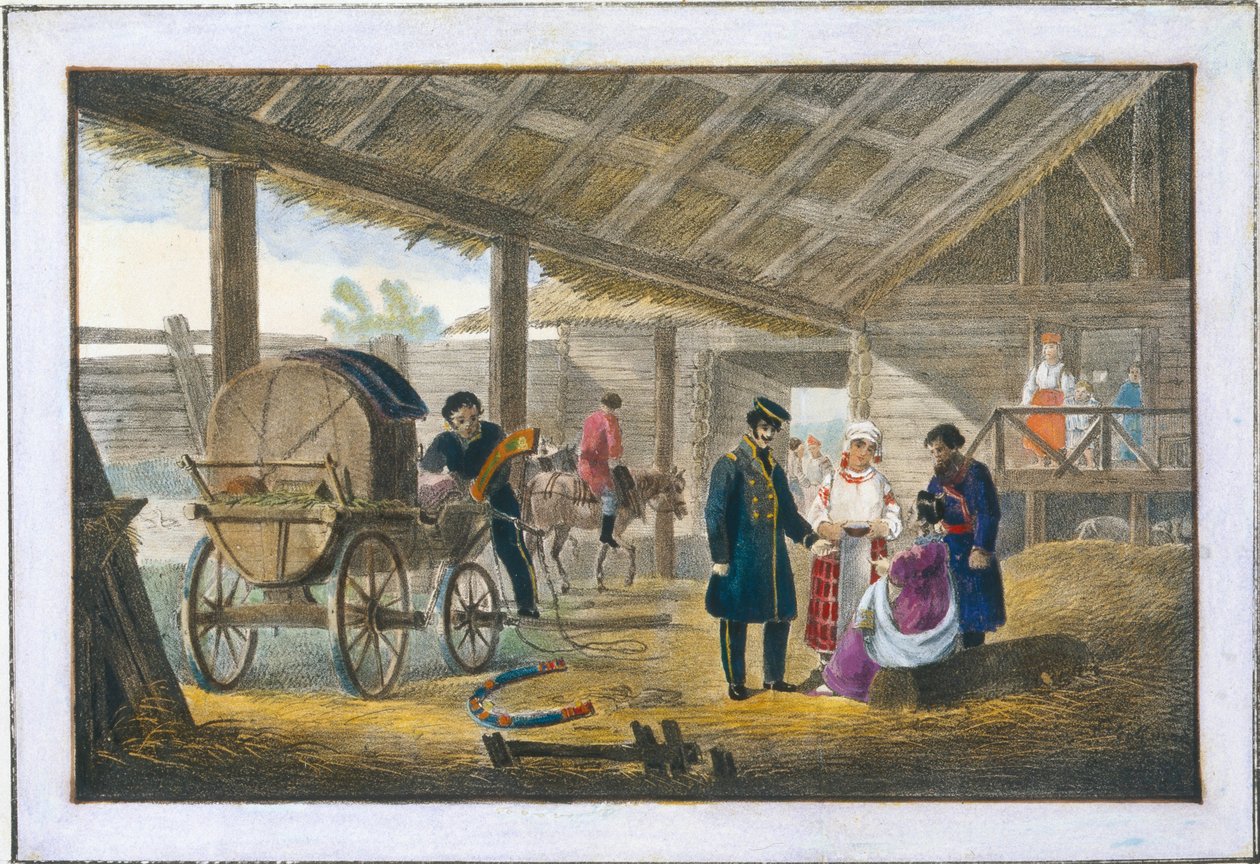 A pousada na beira da estrada, 1820 de Alexander Pluchart