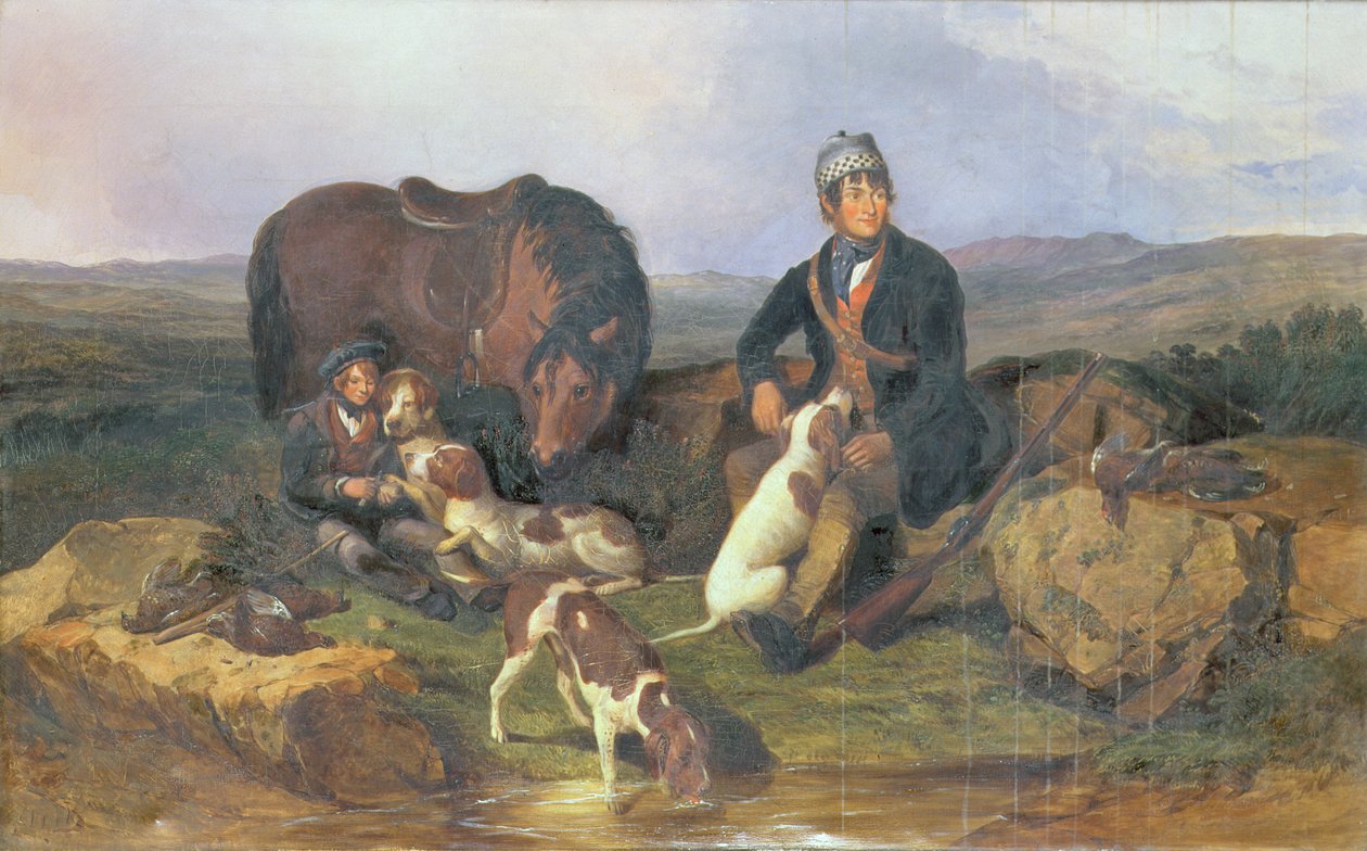 Tiro ao galo silvestre, 1848 de Alexander Rolfe