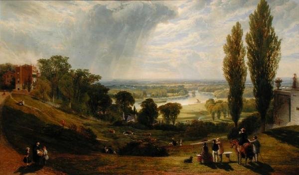 Vista de Richmond Hill (óleo sobre tela) de Alexander Rolfe