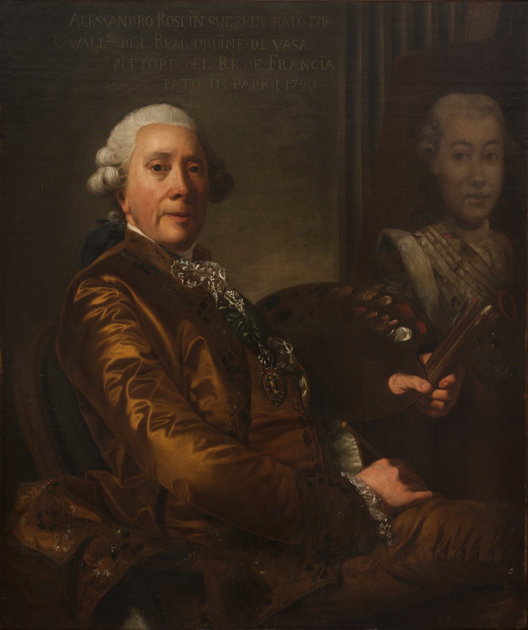 Auto-retrato, de Roslin, Alexander (Alexandre) (1718-1793). Óleo sobre tela. Tamanho: 100x85 cm. Nationalmuseum Estocolmo de Alexander Roslin