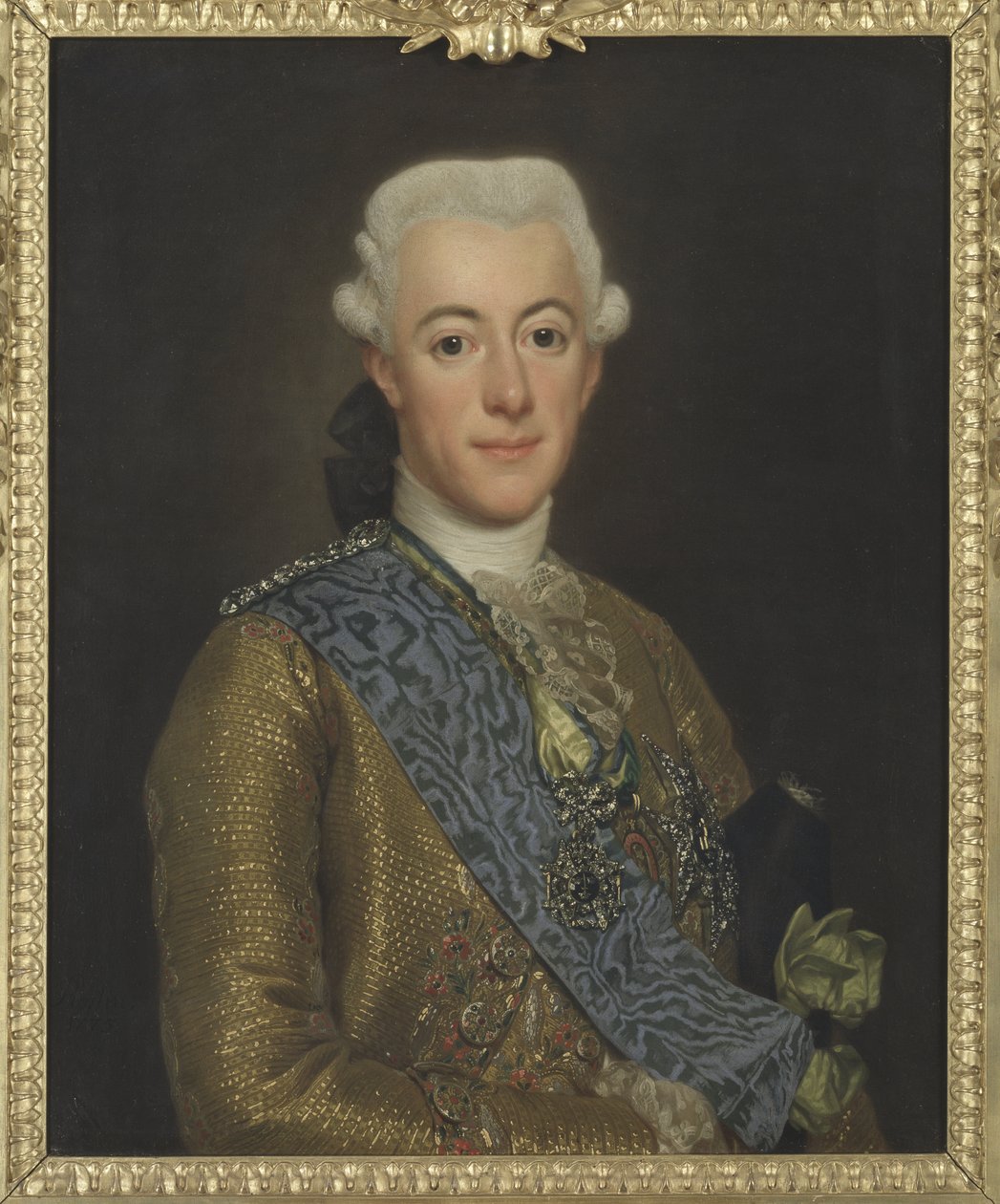 Gustav III Rei da Suécia - Retrato do Rei Gustav III da Suécia (1746-1792), de Roslin, Alexandre (1718-1793). Óleo sobre tela de Alexander Roslin
