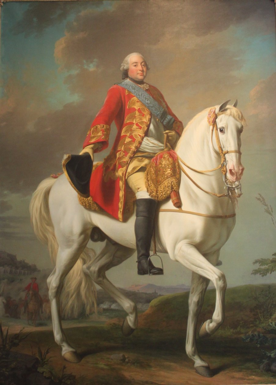 Louis-Philippe, duque de Orleães, saudando o seu exército no campo de batalha de Alexander Roslin