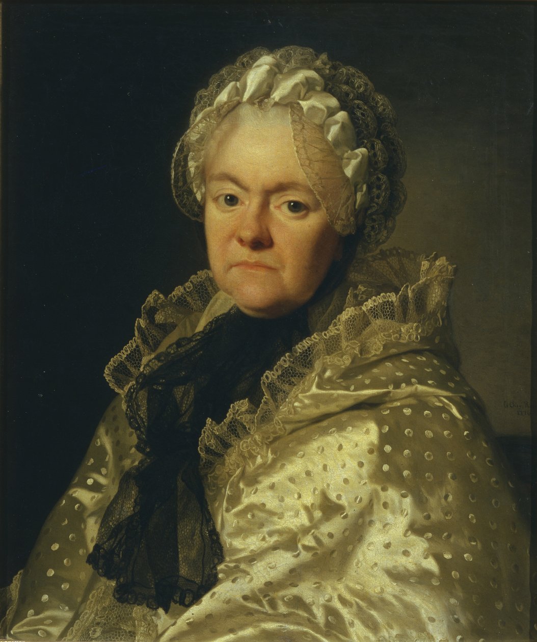 Retrato da condessa Ekaterina Andreyevna Chernysheva, née Ushakova 1715-1779, 1776 de Alexander Roslin