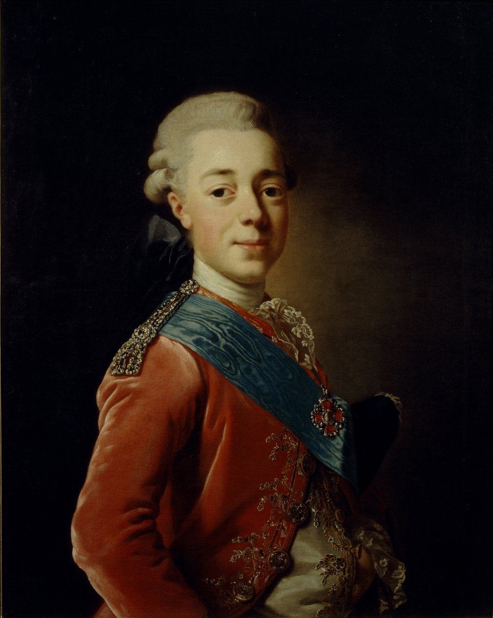 Retrato do Grão-Duque Pavel Petrovich 1754-1801, 1776 de Alexander Roslin