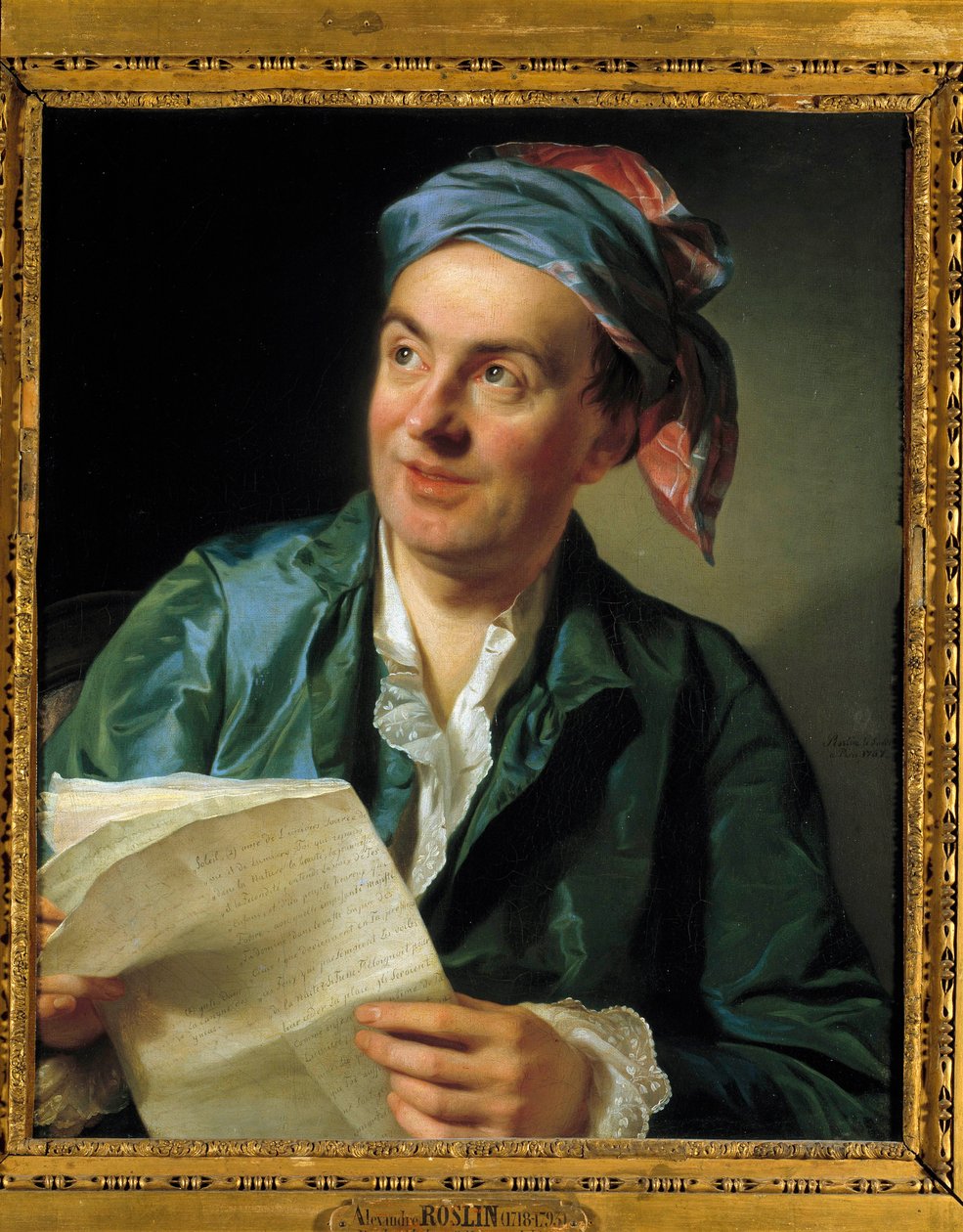 Retrato de Jean Francois Marmontel (1723-1799) Escritor Pintura de Alexandre Roslin (1718-1793) 1767 Sol. 0,64 x 0,53 m - Retrato de Jean François Marmontel (1723-1799), escritor. Pintura de Alexandre Roslin (1718-1793) de Alexander Roslin